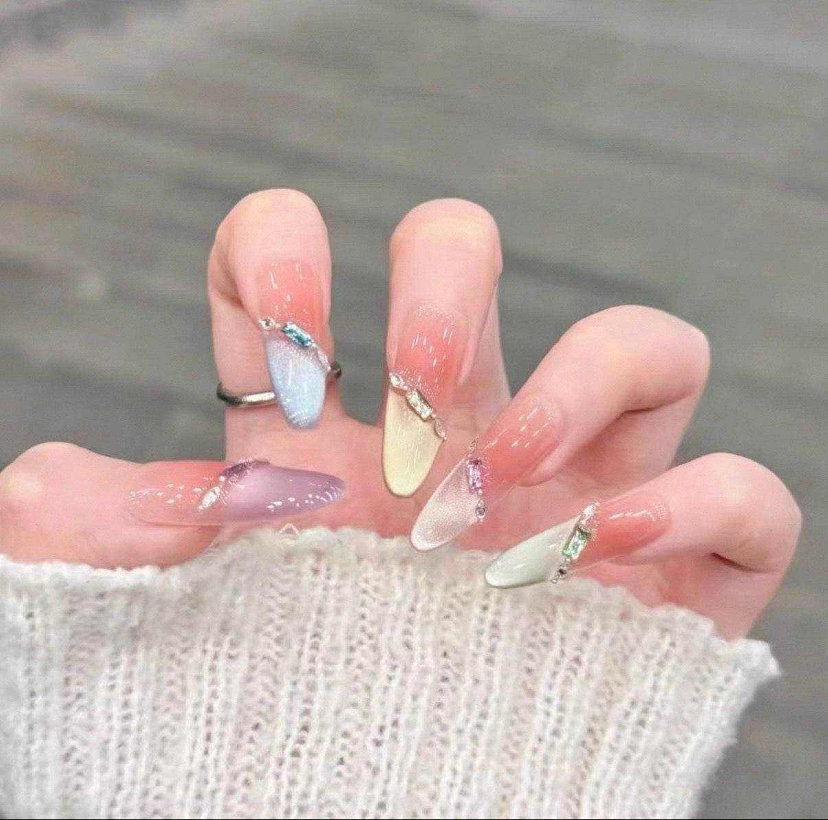 仙女款幻彩圓款穿戴甲